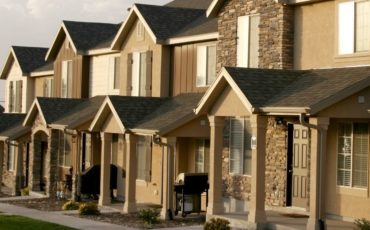 Row of rental properties